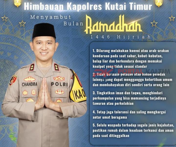 Imbauan Kapolres Kutai Timur untuk jaga ketertiban di bulan Ramadan 1446 Hijriah/2025 Masehi