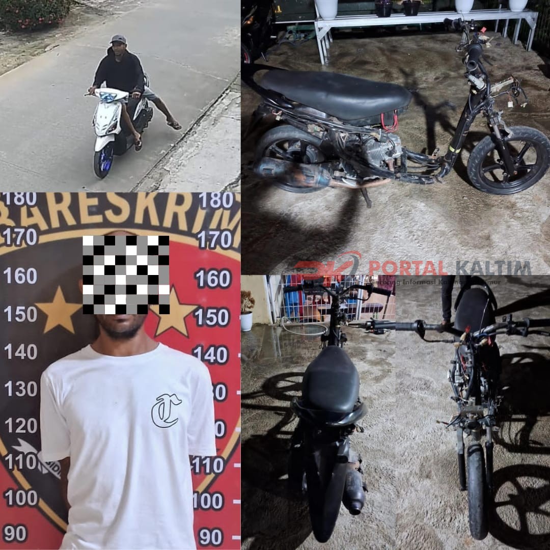 Pelaku curanmor dan kepemilikan sajam yang dibekuk Polsek Sungai Pinang.