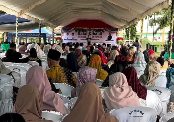 Suasana safari halal bihalal di Kecamatan Bengalon, Kutai Timur