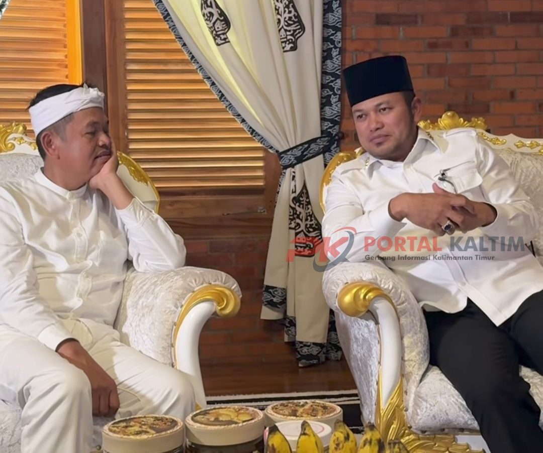 Suasana keakraban Gubernur Kaltim Rudy Mas'ud dengan Gubernur Jabar Dedi Mulyadi