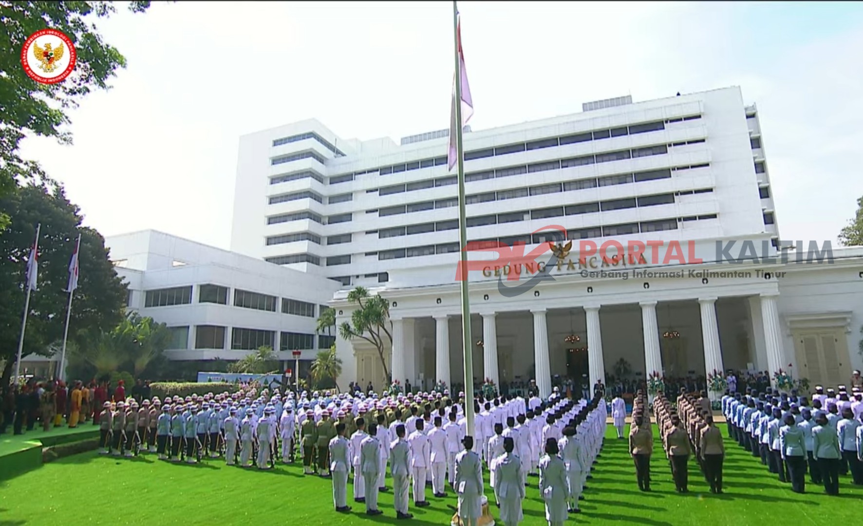 suasana upacara memperingati Hari Lahirnya Pancasila di Gedung Pancasila Jakarta