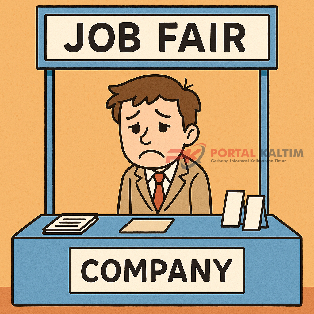 Ilustrasi perusahaan yang terpaksa mengikuti Kegiatan Job Fair