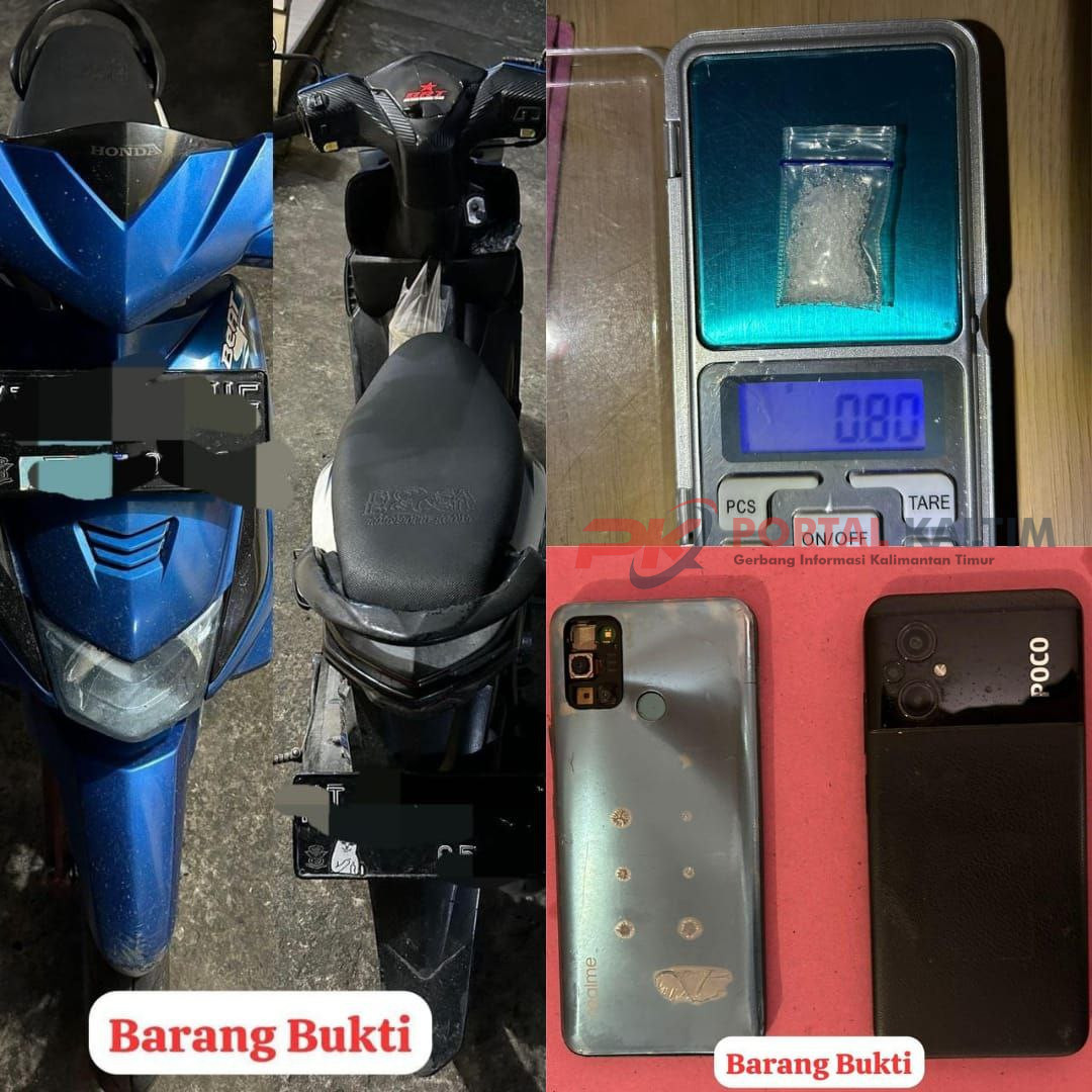 Barang bukti yang diamankan Polsek Samarinda Seberang