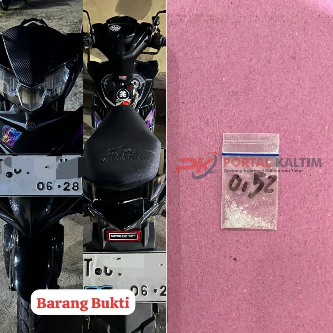 Barang bukti sitaan polsek Samarinda Seberang