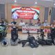 Suasana konferensi pers yang diadakan oleh Polres Kutim