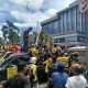 Suasana aksi demontrasi para driver Maxim di depan Kantor Gubernur Kaltim