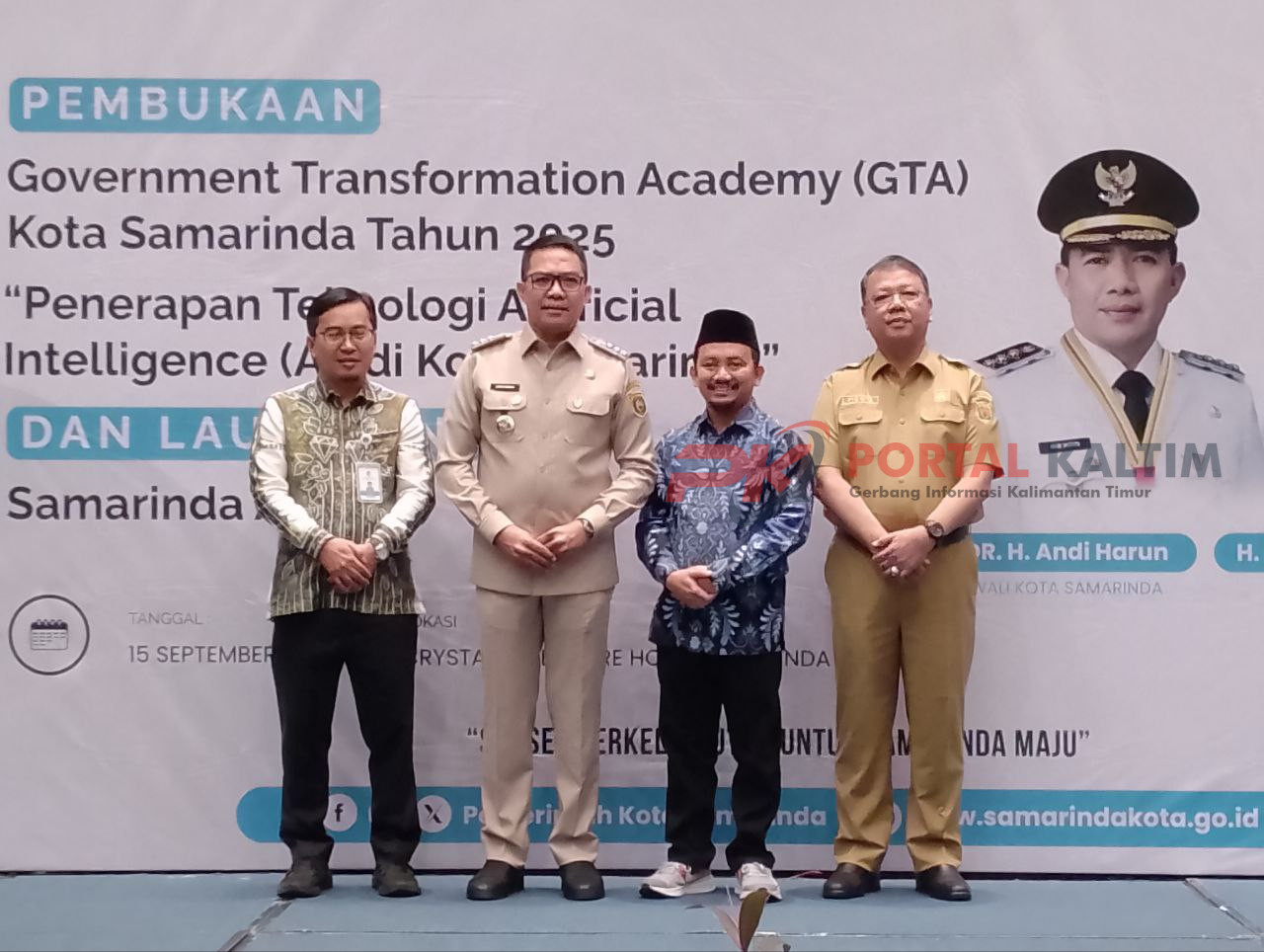 Wali Kota Samarinda Andi Harun dalam peluncuran Samarinda AI