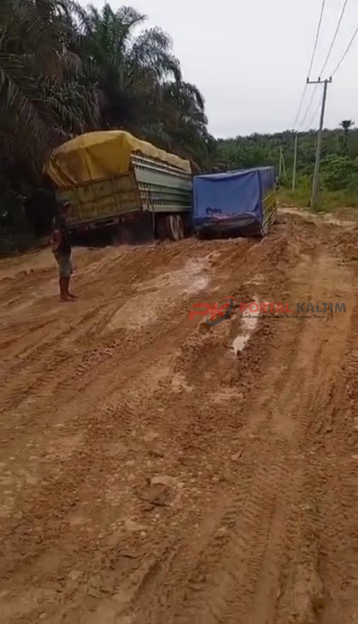 Akses jalan di Kecamatan Karangan yang masih perlu perhatian oleh pemerintah terkait