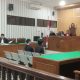 Suasana persidangan perdana kasus bom molotov yang melibatkan Mahasiswa Unmul Samarinda
