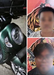 Terduga pelaku penggelapan sepeda motor beserta barang bukti diamankan di Mapolsek Samarinda Kota untuk kepentingan penyidikan.