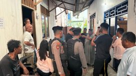 Personel Sat Samapta Polresta Samarinda mengamankan terduga pelaku KDRT usai menerima laporan melalui layanan darurat 110.