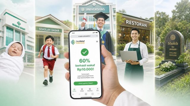 Ilustrasi Satu Wakaf Indonesia, mudahkan masyarakat berwakaf dari nominal ringan dan manfaatnya bagi perjalanan hidup (portalkaltim.com/AI).