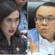 Menteri Pariwisata Widiyanti Putri Wardhana (kiri) dan Ketua Komisi IV DPR RI Saleh P Daulay (kanan) dalam rapat kerja Komisi IV DPR RI bersama Kementerian Pariwisata terkait penyampaian laporan penggunaan anggaran 2025.