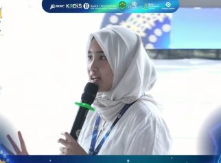 Pemateri Edukasi dan Perlindungan Konsumen Kantor Perwakilan Bank Indonesia Kalimantan Timur Valia Fajri Nadin dalam sosialisasi perlindungan konsumen dan keamanan transaksi digital dalam Seminar BIMA Etam Seri ke-13.