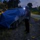 Kondisi Xenia yang rusak parah sebagai barang bukti