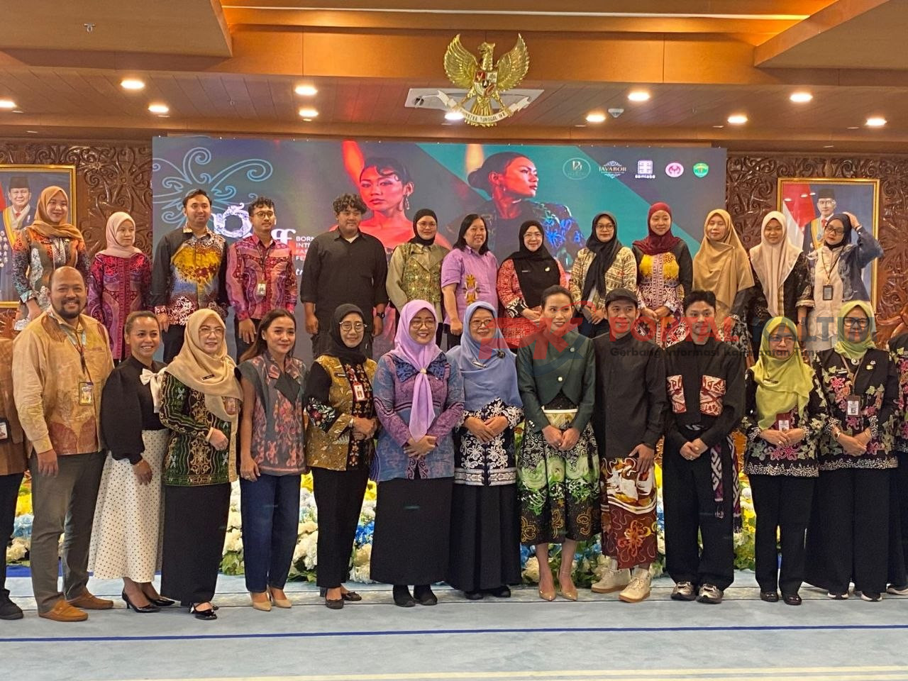 Konferensi pers bersama penyelenggara Borneo Internasional Fashion Festival (BIFF) 2026 di Kantor Gubernur Kalimantan Timur (Kaltim).