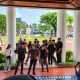 Aksi Unjuk Rasa Aliansi Balikpapan Melawan di Kantor Pemkot Balikpapan.